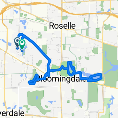 Hampton Ln, Roselle to Hampton Ln, Roselle