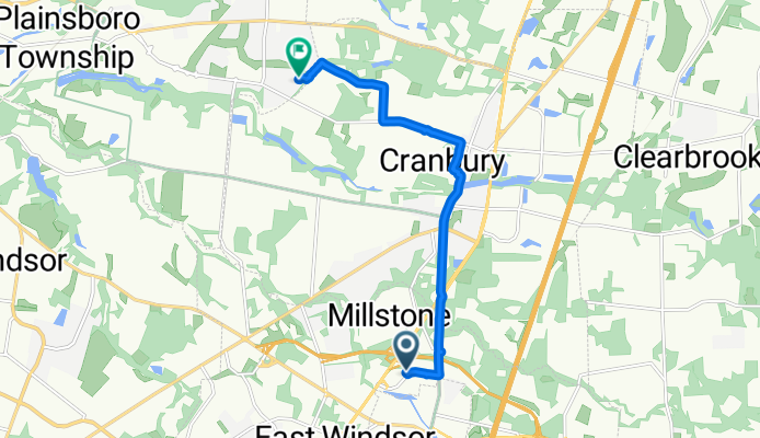East Windsor to Ravens Crest Dr, Plainsboro