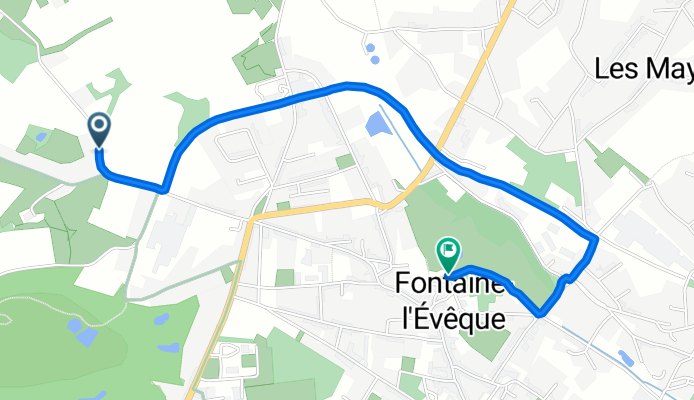 Rue de Piéton, Fontaine-l'Évêque à Grande Rue, Fontaine-l'Évêque