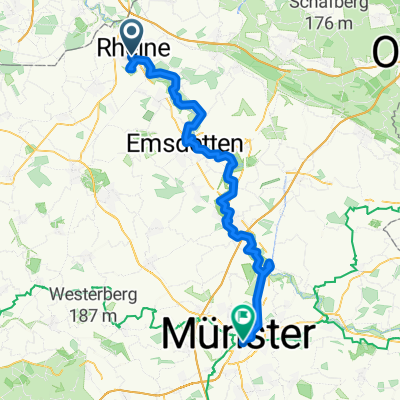 Emsradweg, Rheine - Münster