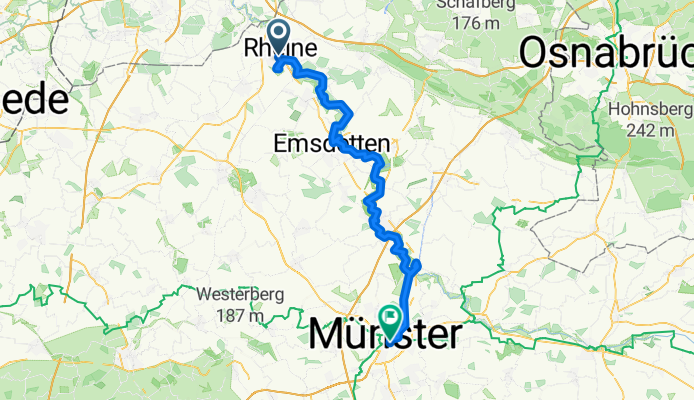Emsradweg, Rheine - Münster