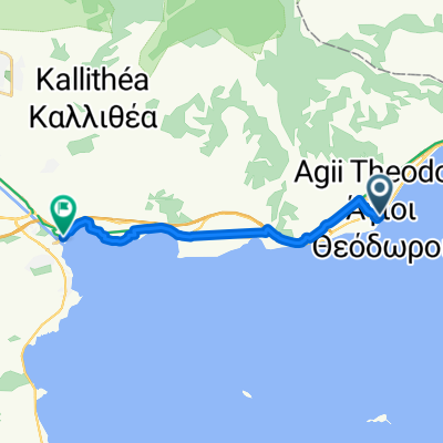 Route in Loutraki-Agioi Theodoroi