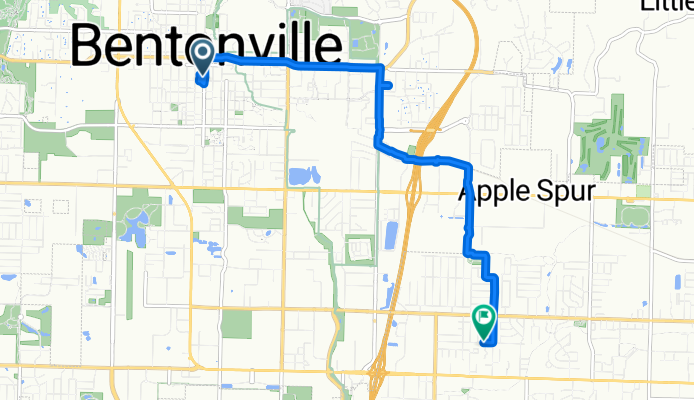 S Main St, Bentonville to W Beechwood Dr, Rogers