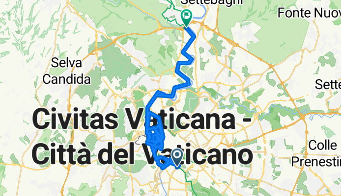 Маршрут в Via del Ponte di Castel Giubileo