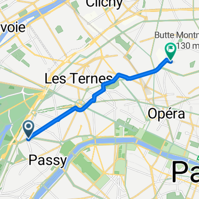 Boulevard Flandrin, Paris à Rue des Abbesses, Paris