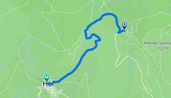 Route zu Skilift Hofeck