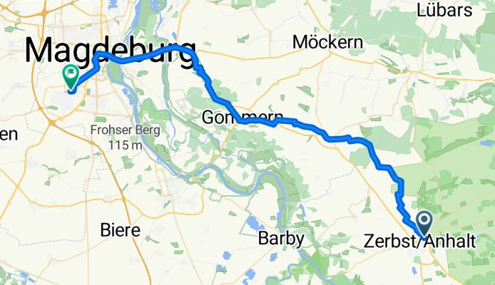 Zerbst/Anhalt - Magdeburg-Diesdorf