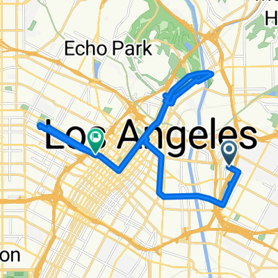 Vicente Fernandez St, Los Angeles to W 7th St, Los Angeles