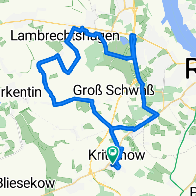 Route in Kritzmow