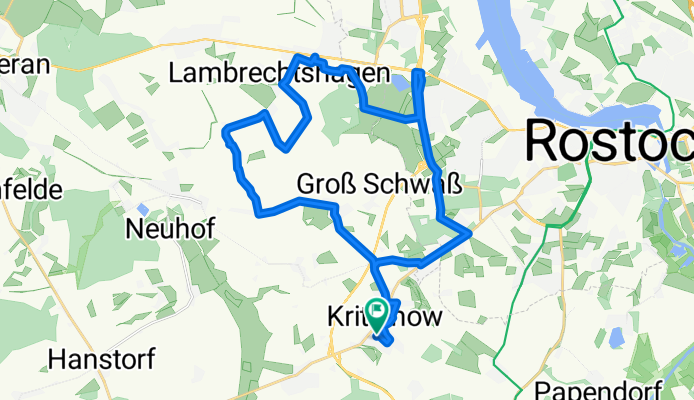 Route in Kritzmow