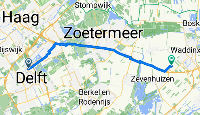 Brasserskade, Delft naar Dirk Verheulweg, Waddinxveen