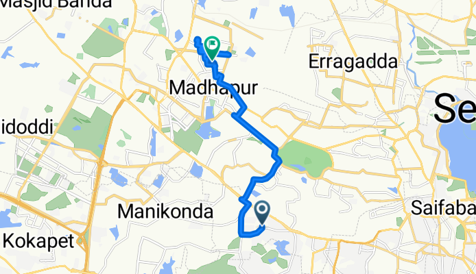Street Number 3, Hyderabad to Swamy Ayyappa Housing Society, Hyderabad