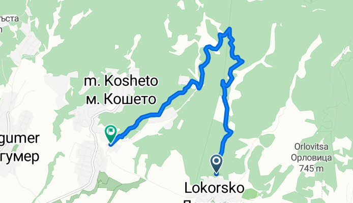 Route in Sofia