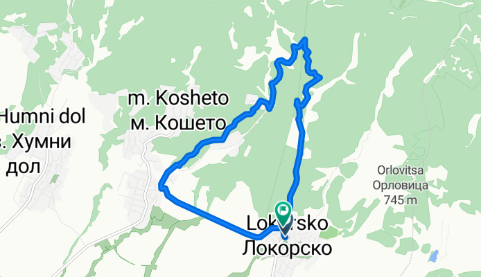 Route in Sofia