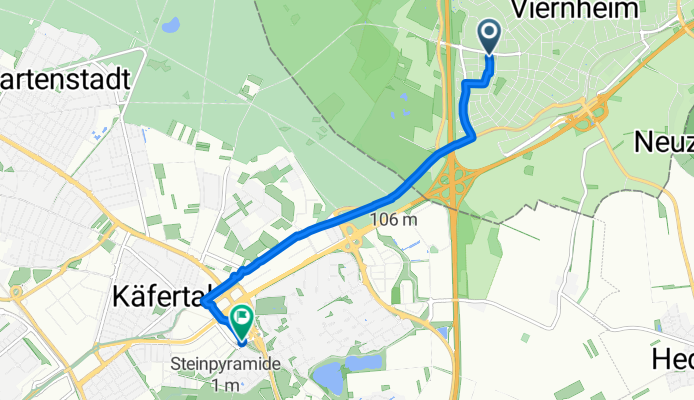 Breslauer Straße 12a nach Am Ullrichsberg