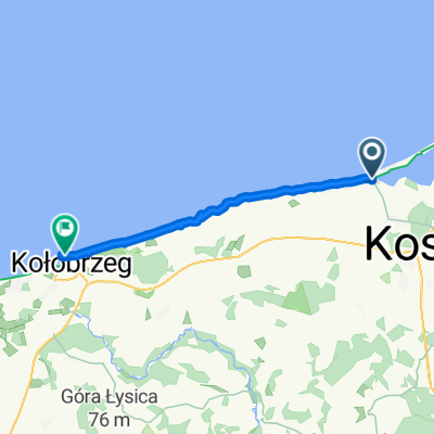 S Żeromskiego, Mielno do M Borzymowskiego, Kołobrzeg