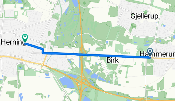 Landbrugsskolestien, Herning to Kousgaards Plads, Herning