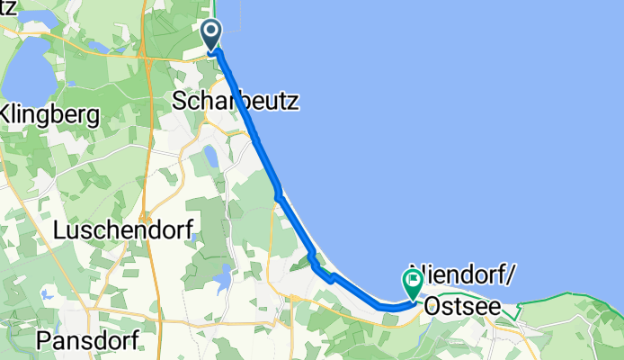 Pönitzer Chaussee, Scharbeutz nach An der Acht, Timmendorfer Strand