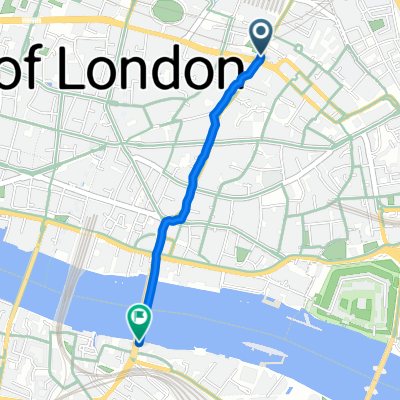 Liverpool Street, London to Duke Street Hill, London