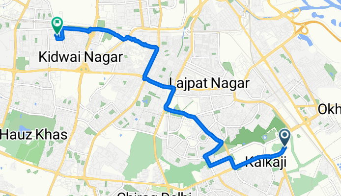 Kalkaji Mandir to New Delhi