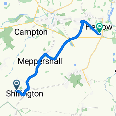 Greenfields, Hitchin to Welchs Close, Henlow
