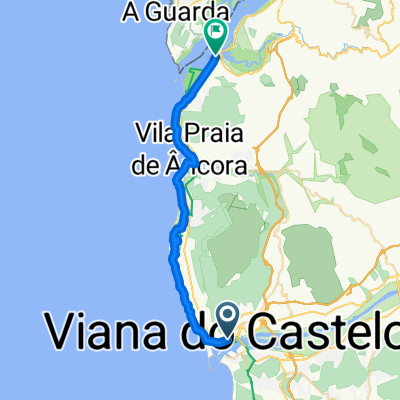 Rua Gen Luís do Rêgo, Viana do Castelo to Praça Cons Silva Torres, Caminha