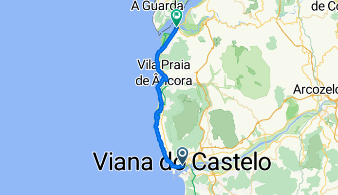 Rua Gen Luís do Rêgo, Viana do Castelo to Praça Cons Silva Torres, Caminha