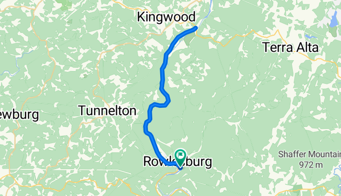 Oak St, Rowlesburg to Oak St, Rowlesburg