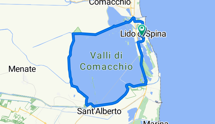 GPX Download: Valli di Comacchio - giro ad anello