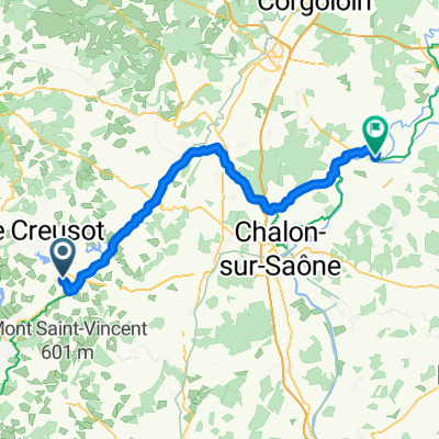 From Montchanin to Verdun-sur-le-Doubs