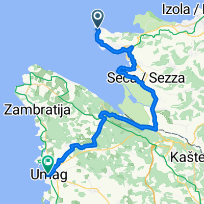 Prešernovo nabrežje, Piran nach Obala Josipa Broza Tita, Umag