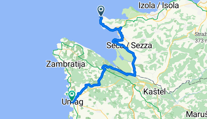 Prešernovo nabrežje, Piran nach Obala Josipa Broza Tita, Umag