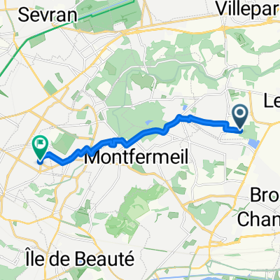 Rue du Poteau, Courtry à Boulevard de l'Est, Le Raincy