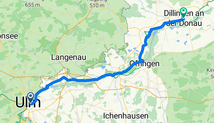 From Ulm to Dillingen on the Danube