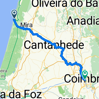 Avenida do Inf D Henrique, Praia de Mira to Rua Olímpio Nicolau Rui Fernandes, Coimbra