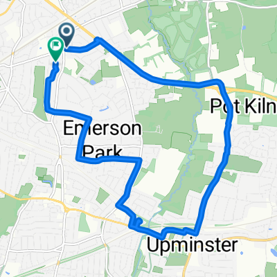 Squirrels Heath Lane to Squirrels Heath Lane