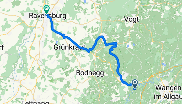 Von Wangen im Allgäu bis Ravensburg
