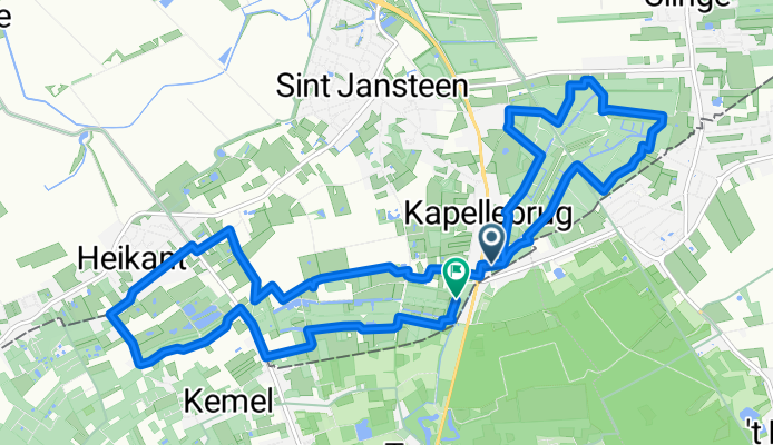 Route in Kapellebrug