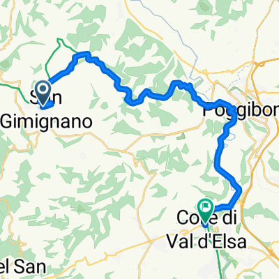 Via dei Marsili, San Gimignano to Viale Antonio Gramsci, Colle di Val d'Elsa