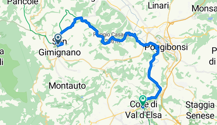 Via dei Marsili, San Gimignano to Viale Antonio Gramsci, Colle di Val d'Elsa