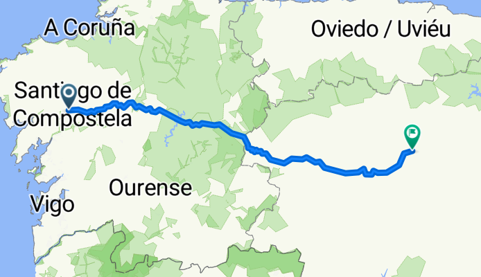 From Santiago de Compostela to Leon