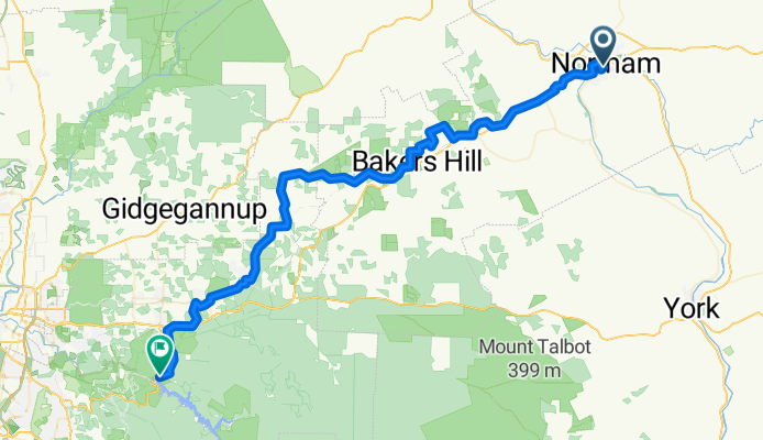 From Northam to Mundaring