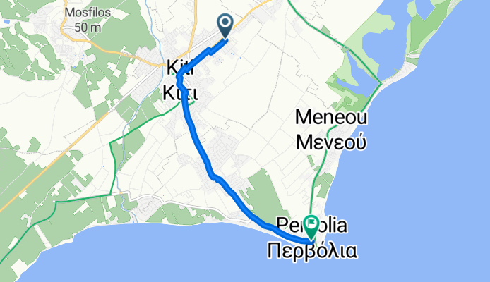 Λεωφόρος Αρχιεπισκόπου Μακαρίου Γ, Kiti nach Pervolia