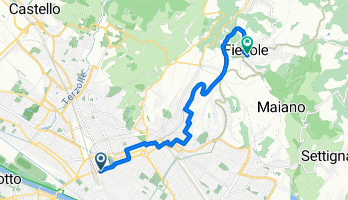 Viale Filippo Strozzi naar Via di Monte Ceceri
