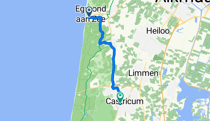 Kennedyboulevard, Egmond aan Zee nach Bakkerspleintje, Castricum