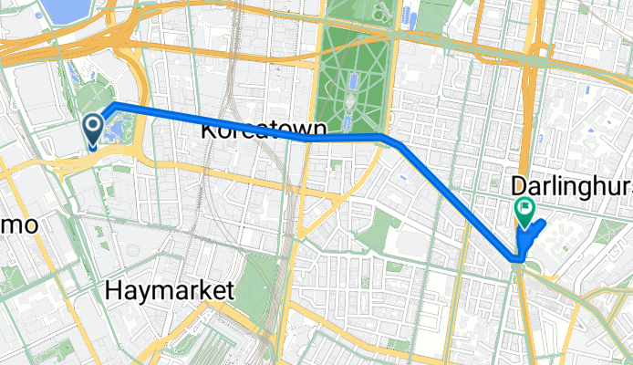 Darling Dr, Haymarket to Forbes St, Darlinghurst