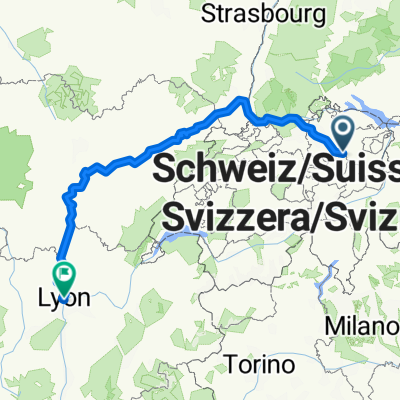 Mythenstrasse, Eschenbach SG nach Place des Terreaux, Lyon