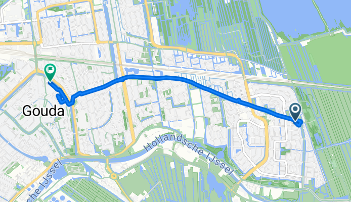 Watergangpolderplein, Gouda naar Kleiweg, Gouda