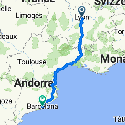 Von Lyon bis Barcelona