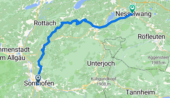 Route von Landgasthof Post - Gasthof Zum Löwen